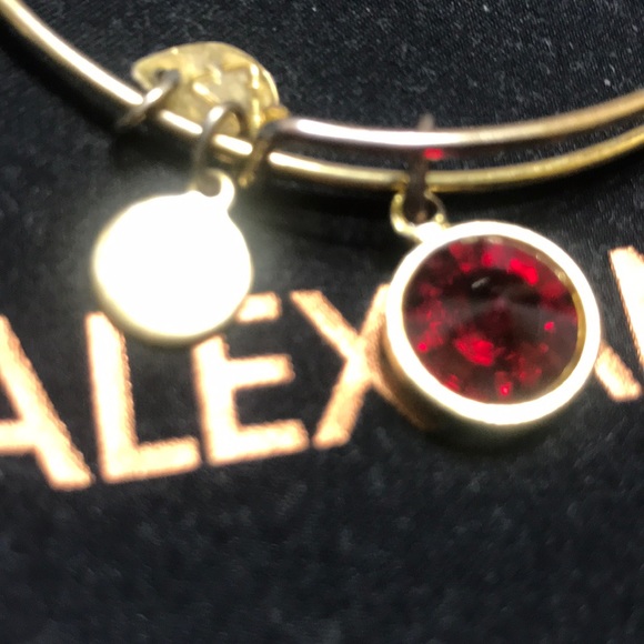 Ruby Birthstone Alex and Ani gold bracelet - Picture 3 of 3